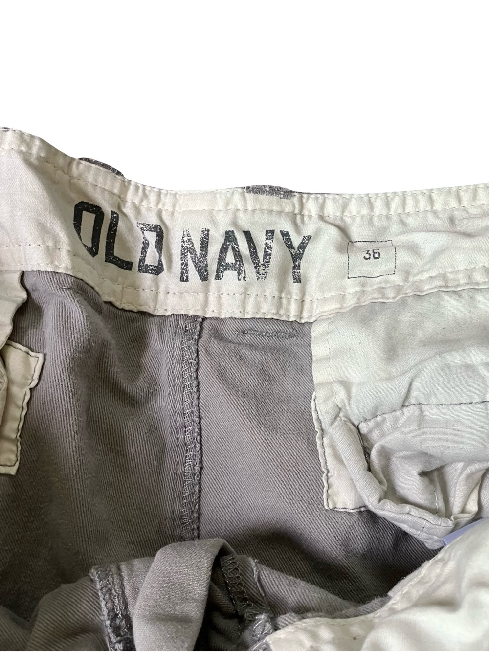 Mens Cargo Shorts Lot (2) Khaki Sz 36 Hiking Fishing Union Bay Old Navy Utility - Picture 5 of 13
